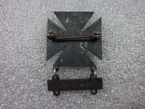 Brustabzeichen, Marksmann mit Anhänger Rifle, Army, Metall, Rückseite mit Nadel