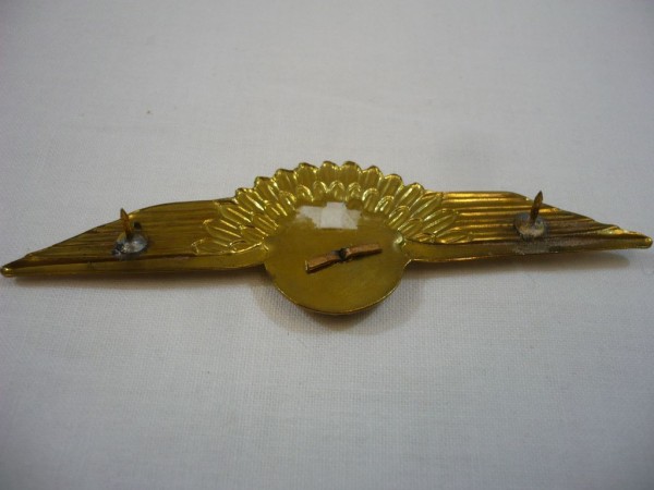 Tätigkeitsabzeichen, Flugzeugführerabzeichen, Vorlagemuster, Gold, Metall