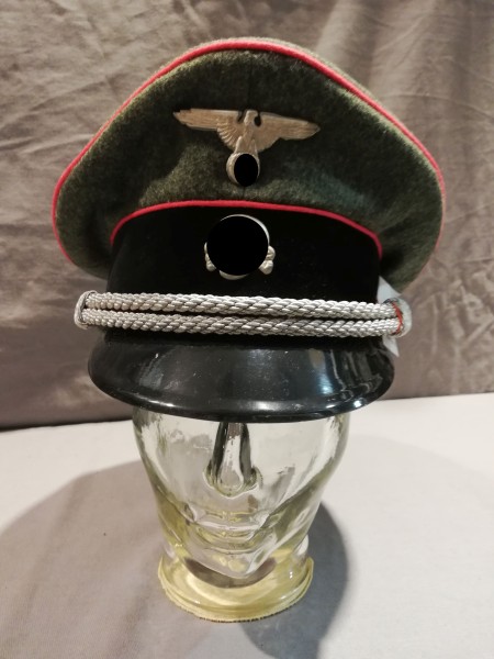 Waffen -XX Schirmmütze für einen Offizier der Panzereinheiten Größe 59