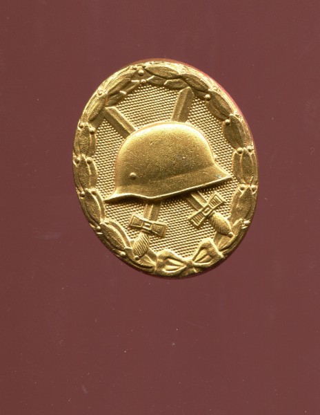 Orden 1939 / 1957 Verwundetenabzeichen in Gold 1939 frühe Fertigung