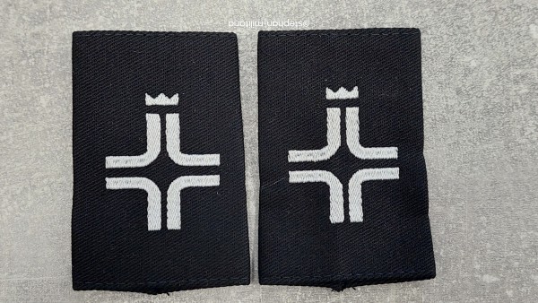 Bundeswehr Rangschlaufen Militärgeistlicher evangelisch weiß auf schwarz