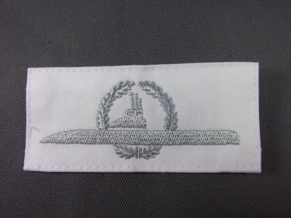 Tätigkeitsabzeichen U-Boot Personal silber auf weiß