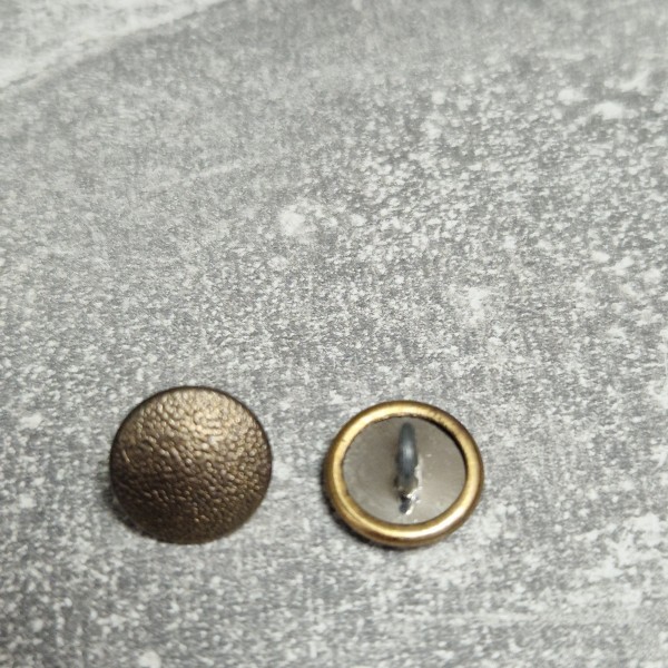 Partei Knopf Mützenknopf altgold Extra Fein mit langer Öse 12mm