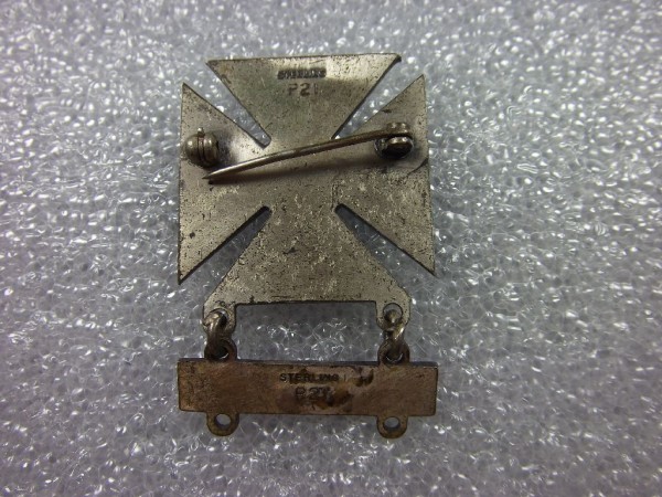 Brustabzeichen, Marksmann mit Anhänger Rifle, Army #Sterling Silber#