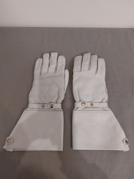 Bundeswehr Handschuhe Stulpenhandschuhe weiß Parade Feldjäger Größe 11