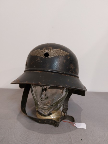 Stahlhelm, Luftschutz, Größe 56 - RL2 38/31 - Abzeichen zu 95%