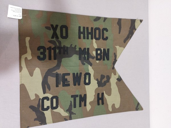 US Fahne Flagge Wimpel 50cm x 40cm Woodland mit Aufschrift 311th MI BN
