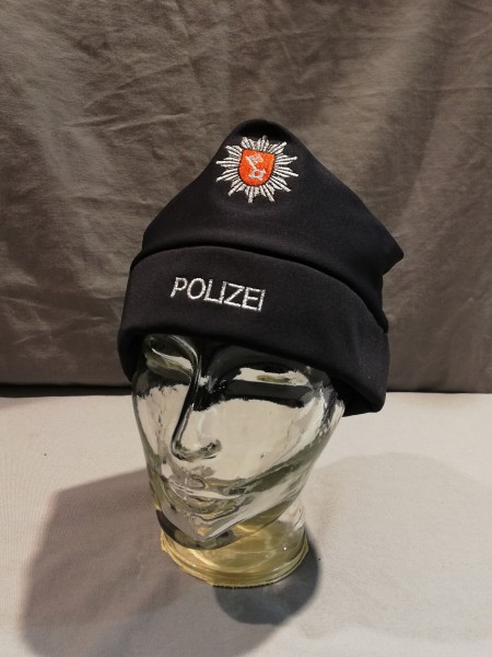 Polizei Bremen Wintermütze schwarz Softshell Größe 3 / 59-61 - NEU
