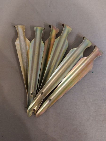 DDR Zeltheringe aus Metall NVA 6Stück Original