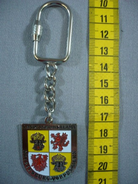Mecklenburg-Vorpommern: Schlüsselanhänger Verbandsabzeichen : Polizei,  Landeskriminalamt Mecklenburg-Vorpommern