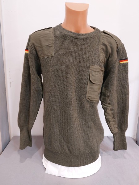 Bundeswehr Pullover Oliv Größe 52 - 80% Wolle 20% Polyamid Original