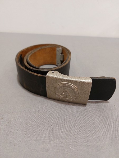DDR Koppel Lederkoppel Lederriemen Mannschaften mit Koppelschloß schwarz NVA 1.Modell 90cm