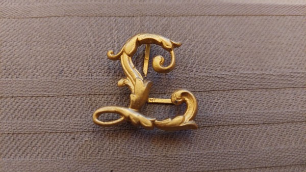 1.Weltkrieg Auflage für Luftschiffer gold Metall