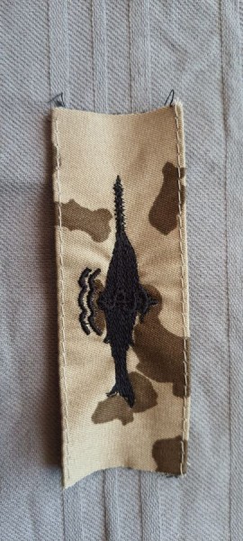 Tätigkeitsabzeichen Taucherarzt schwarz auf wüstentaren / tropentarn