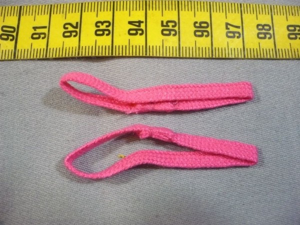 Aufschiebeschlaufe, Flachlitze 5 cm Durchgangsweite 4mm breit, rosa, Panzertruppe 