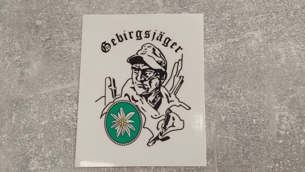 Bundeswehr Aufkleber Gebirgsjäger 110 x 85 mm