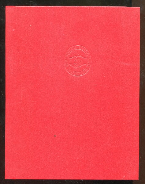 DDR Urkundenmappe SED A5 - rot 21,5cm x 15,5cm x 1,5cm