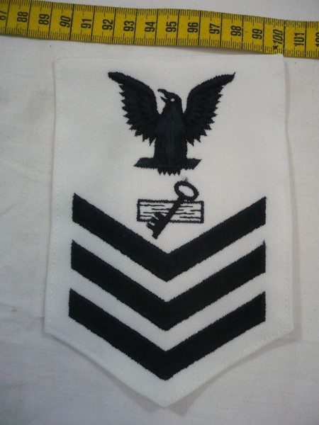 Armabzeichen für Hemden, Dienstgrad mit Laufbahnabzeichen, DK Disbursing Clerk, Petty Officer First Class