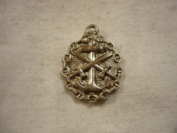 Verwundetenabzeichen für Marineeinheiten in Mattweiss (silber), Miniatur