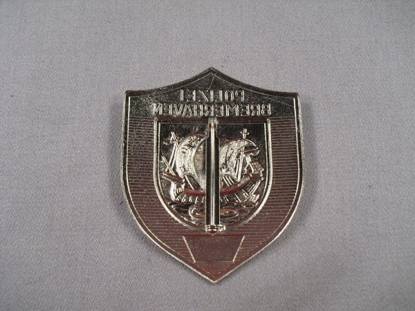 Bremen: Brustschild, Polizei Bremerhaven, Schutzpolizei ohne Nummer, silber