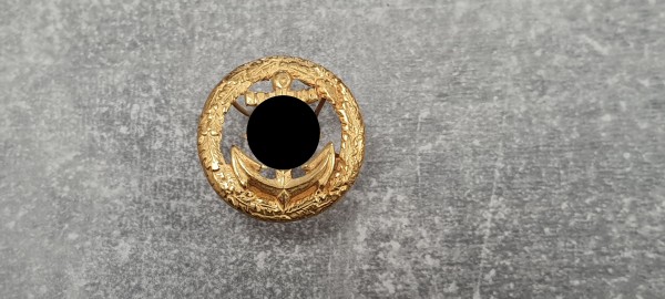 Kriegsmarine Ehrenblattspange mit original Werkzeug hergestellt und FEUERVERGOLDET