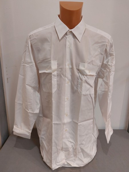 DDR Hemd weiß NVA Langarm - Landstreitkräfte - Größe 40K Original