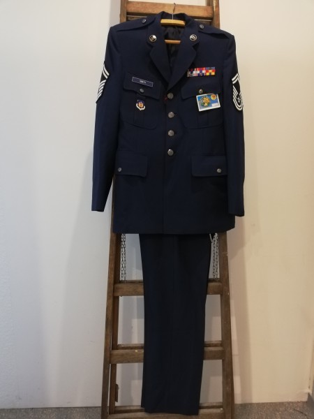 US Jacke Hose Schiffchen Air Force Dress Uniform Senior Master Sergeant Grösse 40 Long Original