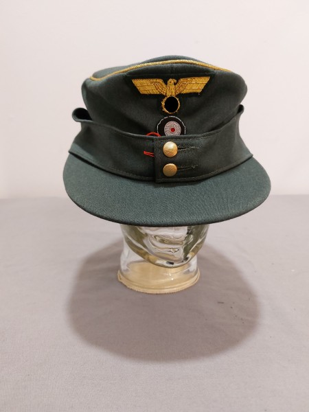 Wehrmacht Heer Feldmütze M43 für Generale feldgrau mit handgestickten Abzeichen Grösse 58