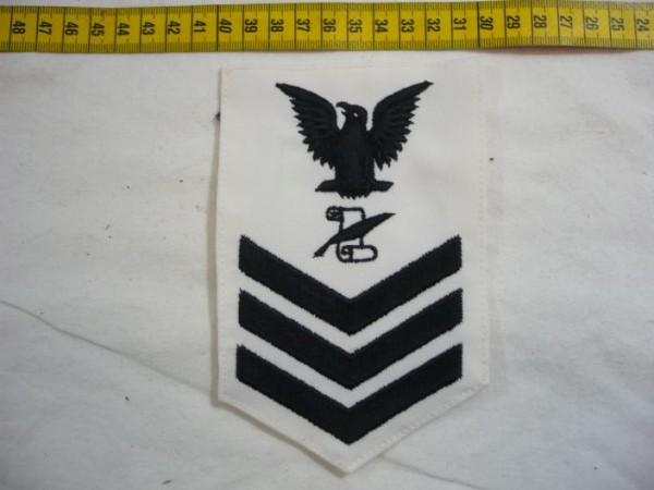 Armabzeichen für Hemden, Dienstgrad mit Laufbahnabzeichen, JO Journalist, Petty Officer First Class 