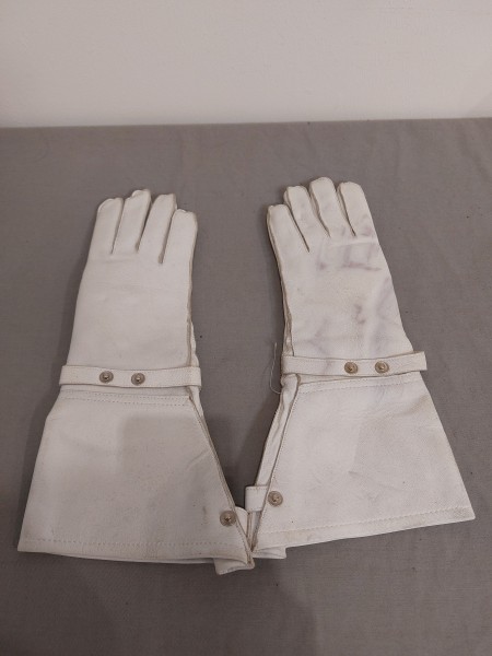 Bundeswehr Handschuhe Stulpenhandschuhe weiß Parade Feldjäger Größe 10