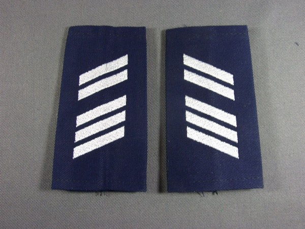 Rangschlaufen Oberstabsgefreiter, weiss auf blau