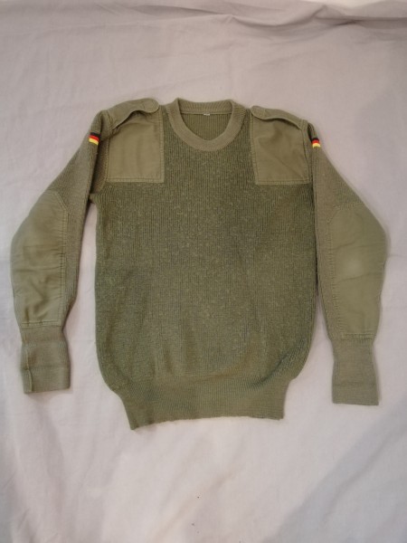 Bundeswehr Pullover Oliv Größe 46 - 80% Schurwolle 20% Polyamid gebraucht Original