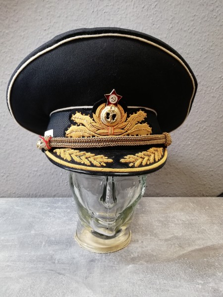 Schirmmütze - Marine - Flotten Admiral - Winter von 1969 - 1991 - es gab nur 3 Flottenadmiräle bis 1