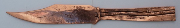 Brieföffner hergestellt aus einem Führungsring: Klinge in der Form eines Bowie Messers  