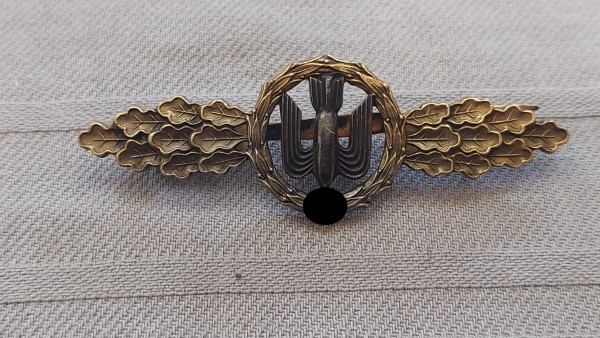 Frontflugspange für Kampfflieger Luftwaffe in gold