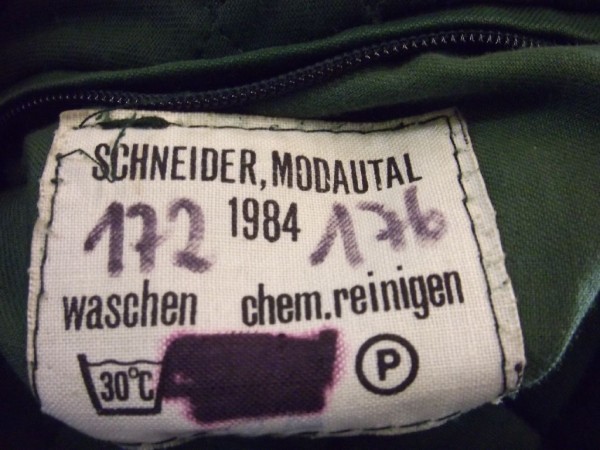 BUND: Wetterjacke, BGS, moosgrün, gefüttert *+Größe ca. 52+*,  gebraucht