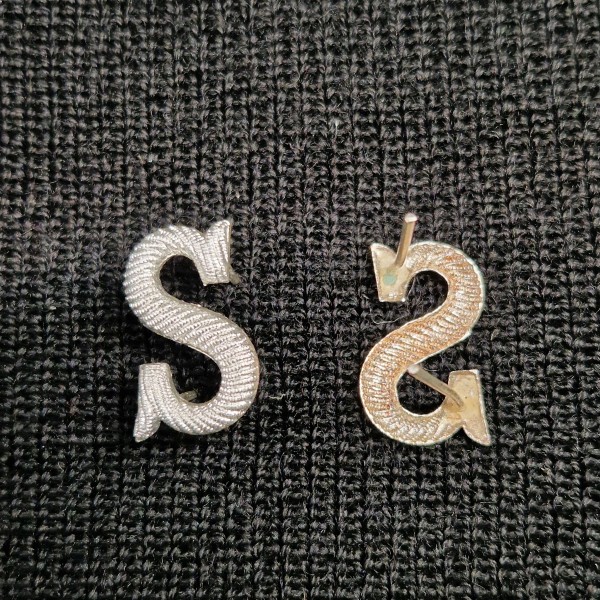 Deutsches Reich Schulterklappenauflage S silber