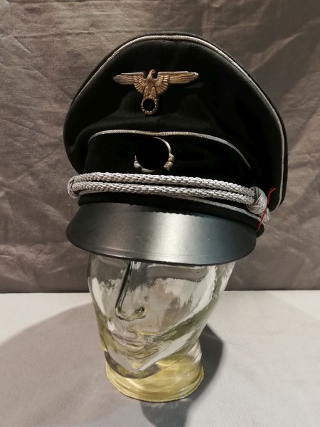 Waffen XX Schirmmütze für General der Verfügungstruppe in schwarz 3.Reich