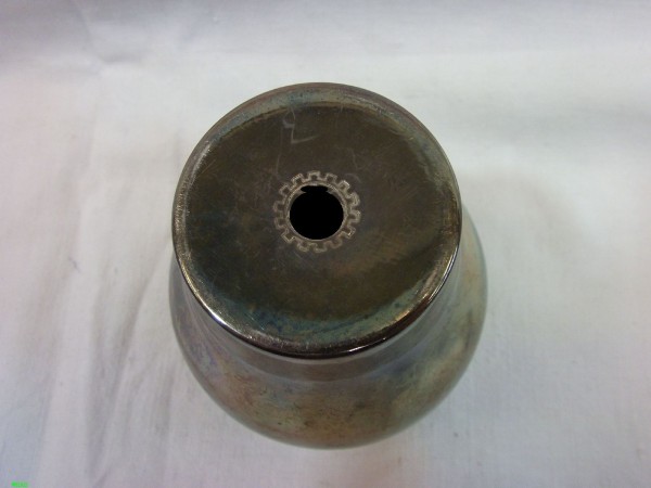 Becher, 90er Silberauflage, aus der Kantine der Hamburger DAF Zentrale, ohne Hersteller