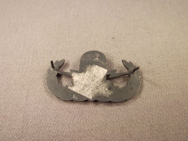Brustabzeichen, Army Senior Explosive Ordnance Disposal, Metall, altsilber