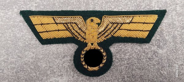 Brustadler Heer für General gold handgestickt auf grün