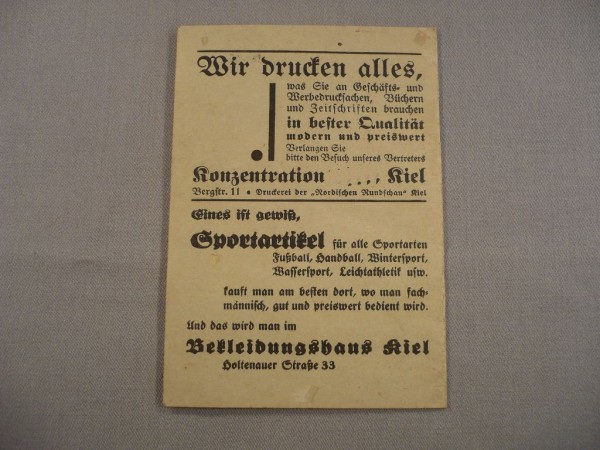 Jahressportkarte Gemeinschaft "Kraft durch Freude"