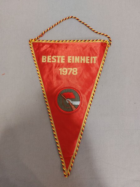 DDR Tischfahne/ Tischwimpel Beste Einheit 1978