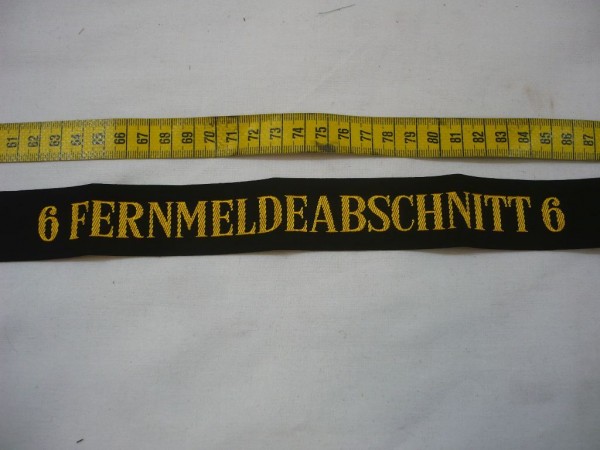 Mützenband, 6 Fernmeldeabschnitt 6