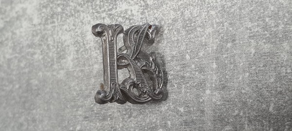 Wehrmacht Schulterklappenauflage " KS " für Kriegsschule Luftwaffe silber