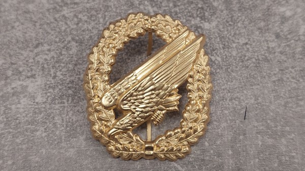 Bundeswehr Barettabzeichen Fallschirmjäger / Fallschirmspringer, Metall goldfarben