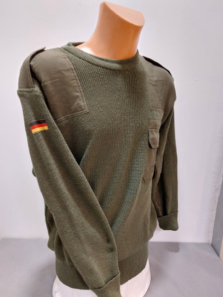 Bundeswehr Pullover Oliv Grösse 54 - 80% Wolle 20% Polyacryl Gebraucht