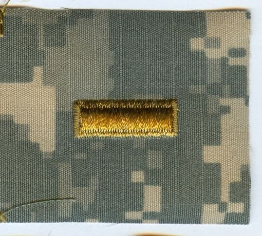 Dienstgradabzeichen, Kragenabzeichen, ACU Digital, ohne Klett, Second Lieutnant