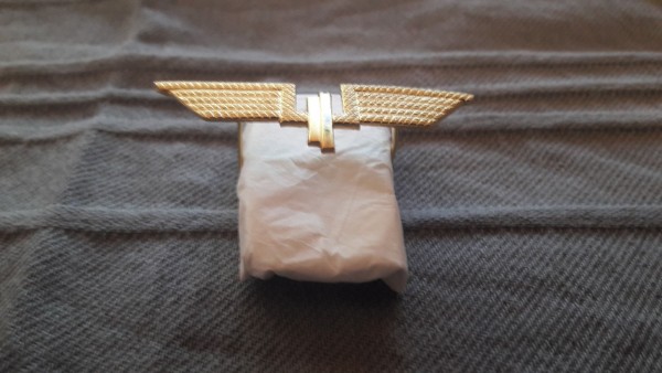 BUND: Mützenabzeichen Deutsche Bundesbahn DB Flügelrad 50mm, gold