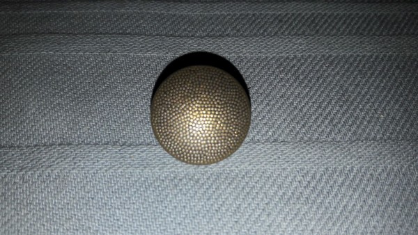 Allgemein: Knopf 19mm gekörnt altgold kurze Öse
